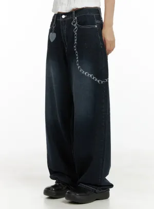 Chain Baggy Jeans CL418